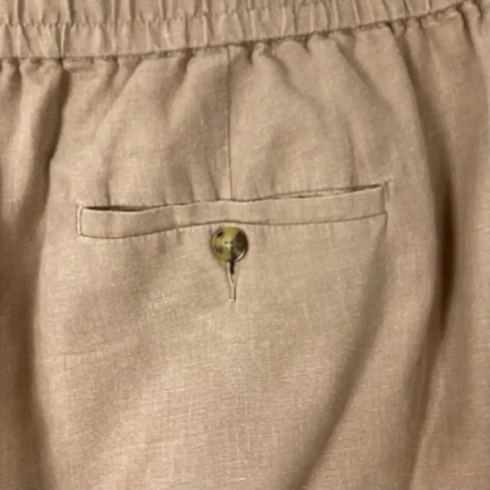 Nwot VINCE Pants Men L Tan-Brown Hemp Drawstring Pocket Ankle Chino